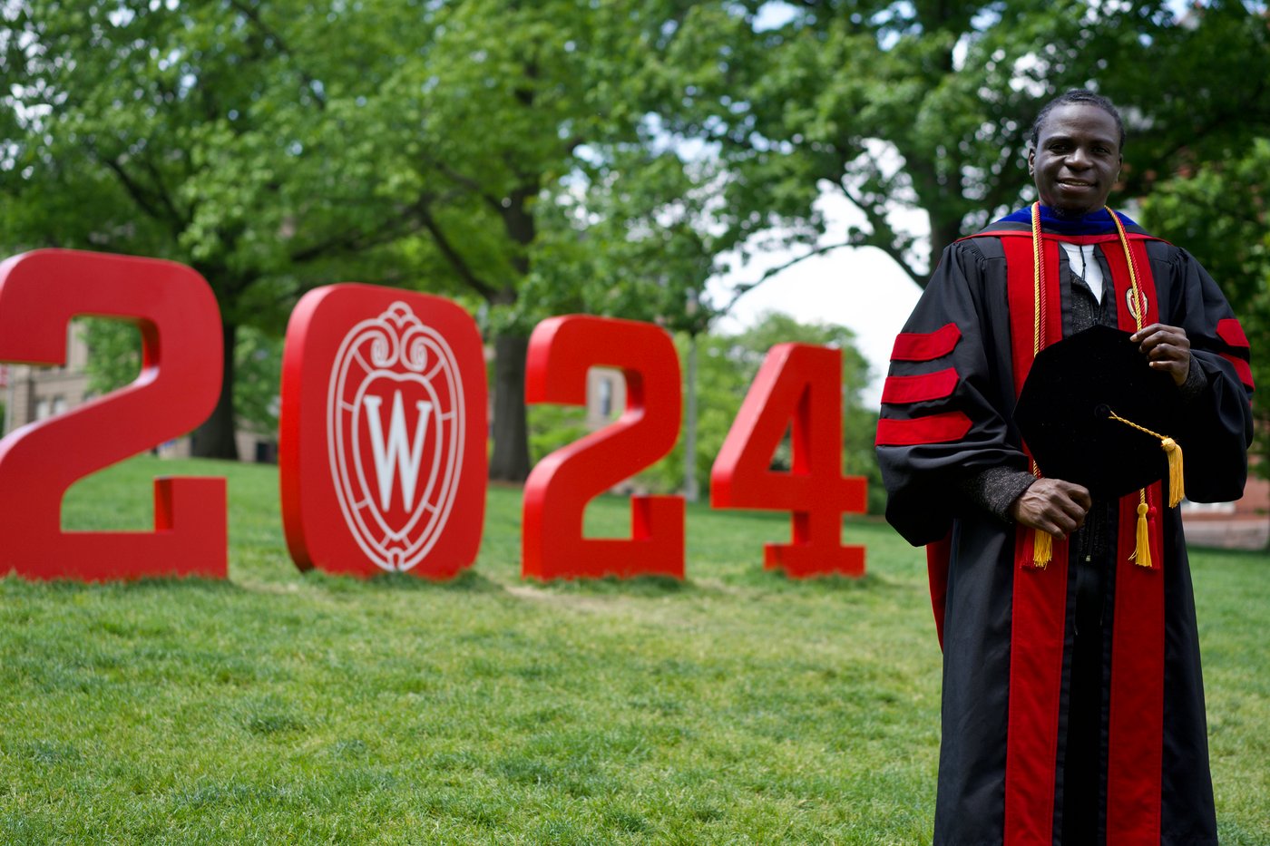 Maxwell Chibuogwu in doctoral regalia